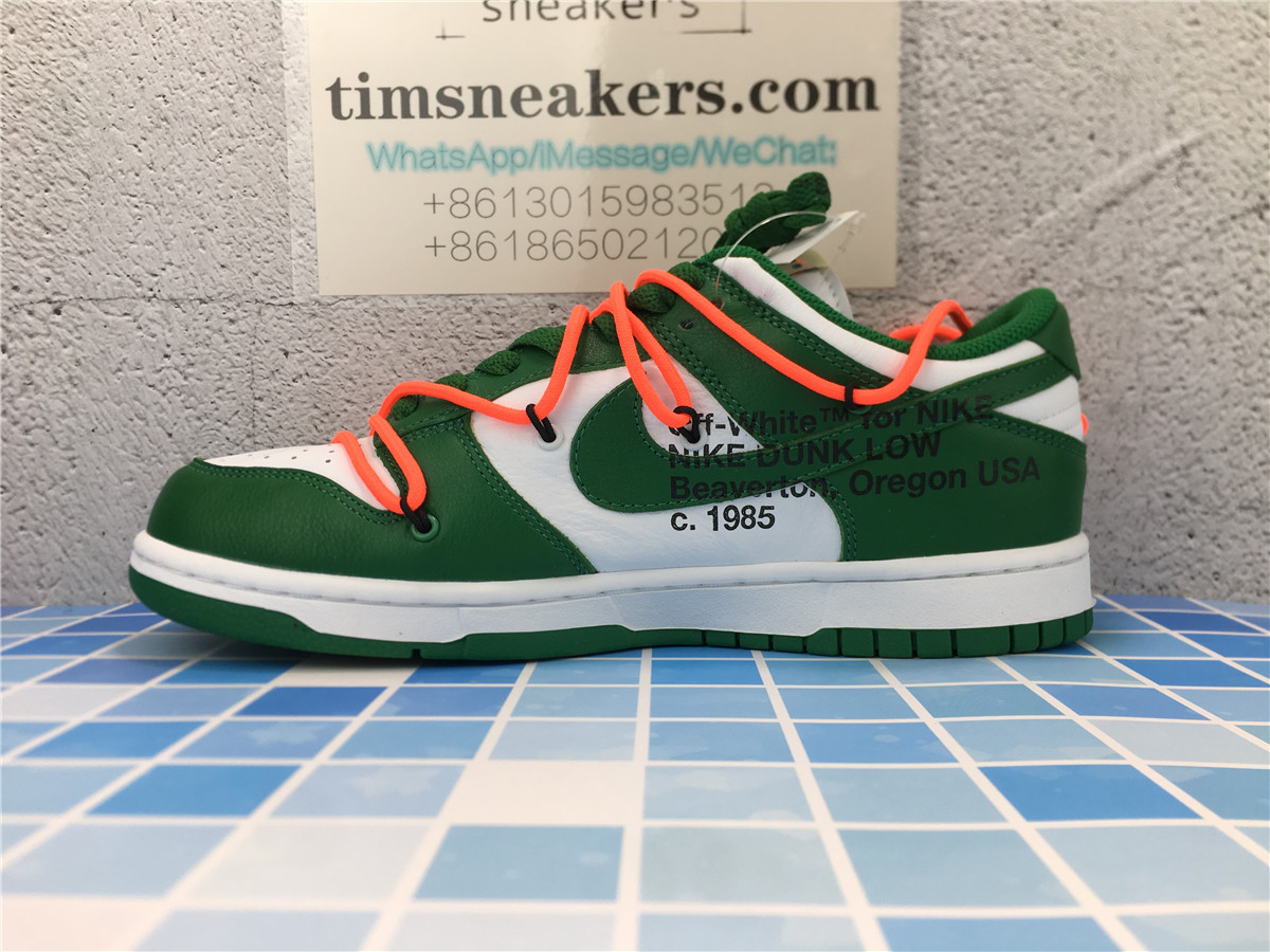 OFF-WHITE x Dunk Low Pine Green CT0856-100